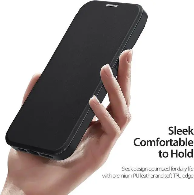 Alt view image 5 of 7 - iPhone 14 Pro Wallet Case with MagSafe Compatible, iPhone 14 Pro Case with Card Holder Full-Body Protection Clear Transparent Shockproof Case-Black
