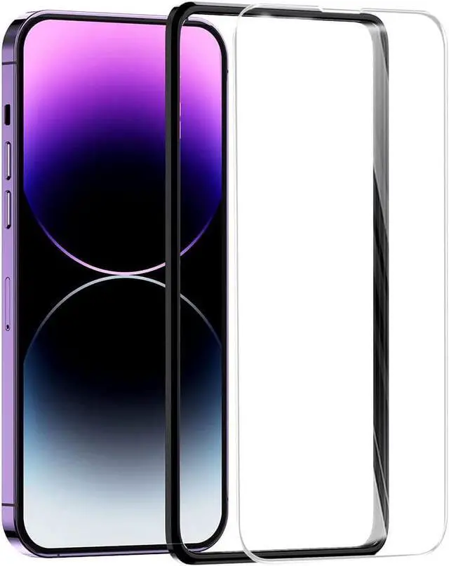 Main image of [2Pack] iPhone 14 Pro Max Tempered Glass Screen Protector with Easy Installation Kit, iPhone 14 Pro Max Glass Screen Film with 9H Hardness/Dust Free/Bubble Free/Case Friendly