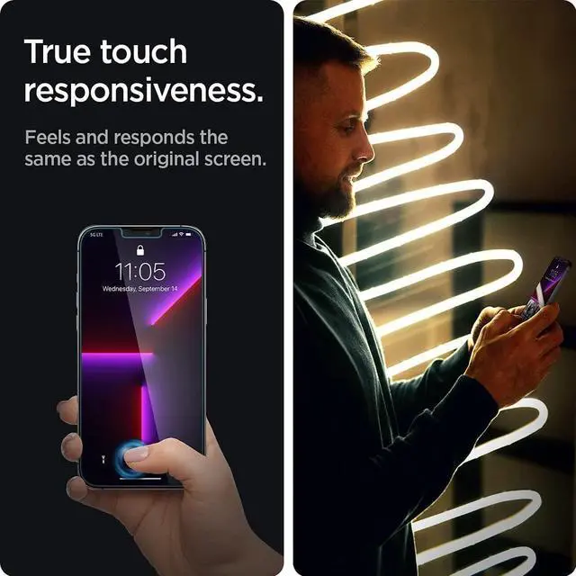 Alt view image 2 of 7 - [2Pack] iPhone 14 Pro Max Tempered Glass Screen Protector with Easy Installation Kit, iPhone 14 Pro Max Glass Screen Film with 9H Hardness/Dust Free/Bubble Free/Case Friendly