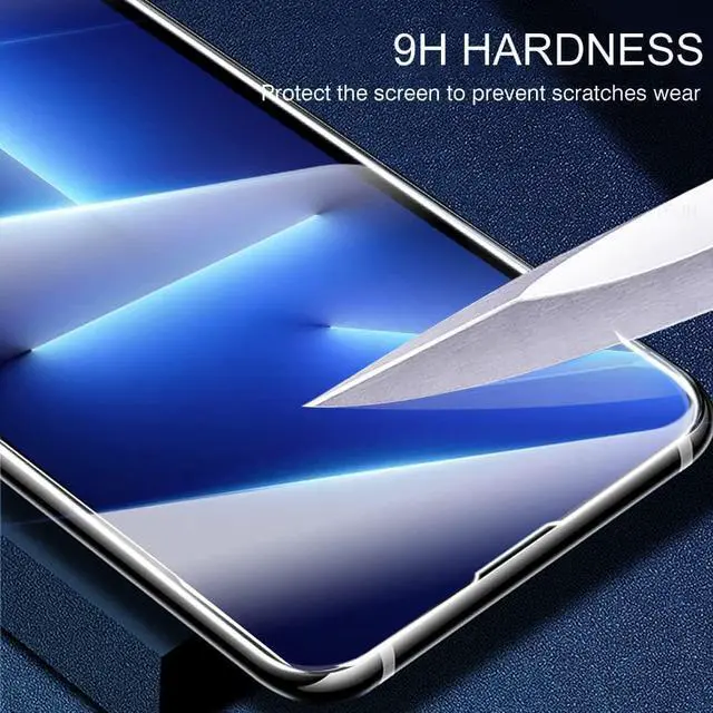 Alt view image 6 of 7 - [2Pack] iPhone 14 Pro Max Tempered Glass Screen Protector with Easy Installation Kit, iPhone 14 Pro Max Glass Screen Film with 9H Hardness/Dust Free/Bubble Free/Case Friendly