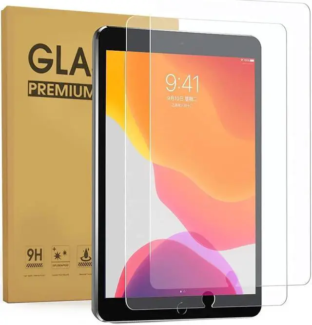 Alt view image 3 of 7 - Bundle-iPad 8th/7th Generation 10.2 Case with Tempered Glass Screen Protector Kickstand Hand Strap and Shoulder Strap, Orange