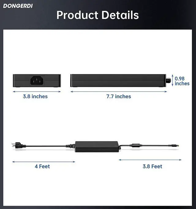 Alt view image 4 of 7 - 20V 15A 300W AC Adapter for Lenovo 300W Charger Lenovo Legion 5 7 ADL300SDC3A 300 Watt Slim Tip Power Supply Cord