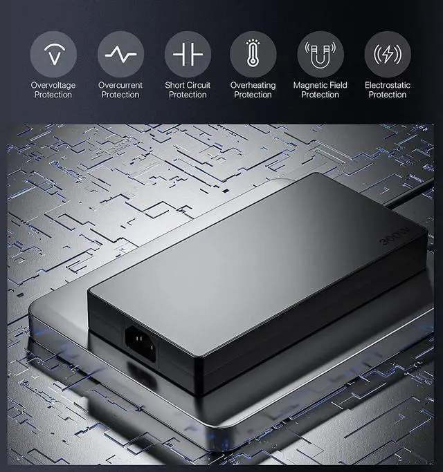 Alt view image 6 of 7 - 20V 15A 300W AC Adapter for Lenovo 300W Charger Lenovo Legion 5 7 ADL300SDC3A 300 Watt Slim Tip Power Supply Cord