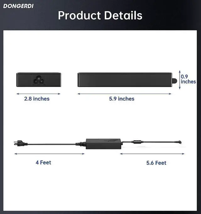 Alt view image 4 of 7 - 20V 6A 120W Laptop Charger Fit for ASUS Zenbook Flip 15 Q528EH Q538EI UX534F Q537F Q547F Q536F Q506 Q546F Power Cord Adapter Supply