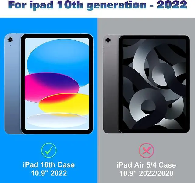 Alt view image 2 of 7 - New iPad 10th Generation 10.9 inch 2022 Case for Kids, Shockproof Rugged Protective with Pencil Holder Kickstand & Shoulder Strap for iPad 10.9 Inch 2022 Release Kids Children (Pink)