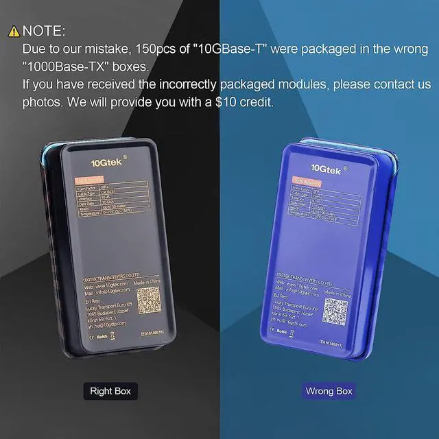 Alt view image 6 of 6 - 10GBase-T SFP+ to RJ-45 Transceiver, 10Gbe SFP+ Copper Ethernet CAT.6a Module, up to 30-Meter, for  SFP-10G-T-S, Meraki, Ubiquiti UniFi UF-RJ45-10G, Fortinet, Netgear AXM765 and More, Pack of 2