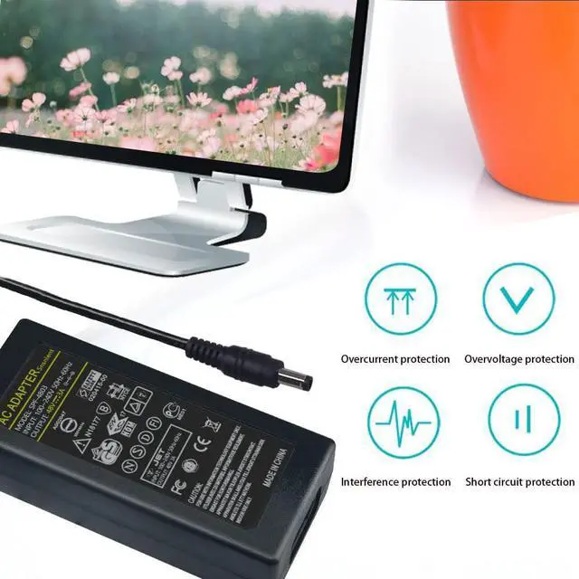 Alt view image 5 of 7 - AC DC 48V 3A Power Supply Adapter 144W 48V Charger 48V 3A Switching Power Transformers Interface 5.5 x 2.5mm Suitable for POE Routers Switches Control Systems