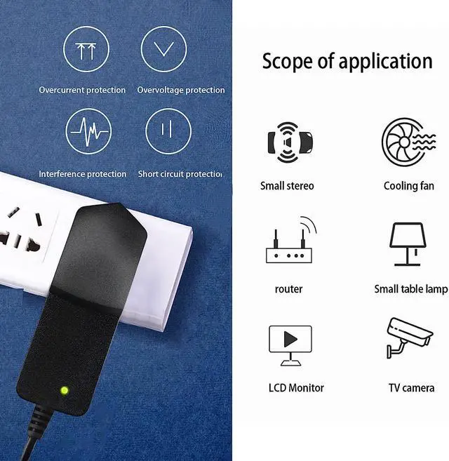 Alt view image 5 of 7 - 5V 2A AC DC Adapter with 5.5 x 2.5mm Charger US Plug 5V 2A Power Adapter 5V 2A 1A Switching Power Adapter 5V 2000ma Switching Power Supply Charger DC Connector Jack 5.5mmx2.1mm