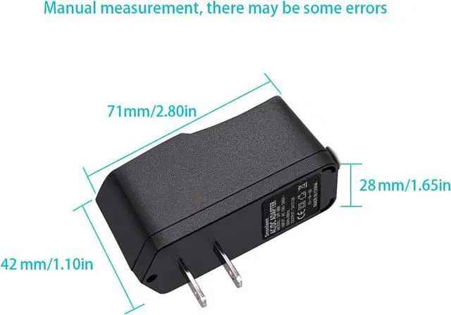 Alt view image 4 of 7 - 5V 2A AC DC Adapter with 5.5 x 2.5mm Charger US Plug 5V 2A Power Adapter 5V 2A 1A Switching Power Adapter 5V 2000ma Switching Power Supply Charger DC Connector Jack 5.5mmx2.1mm