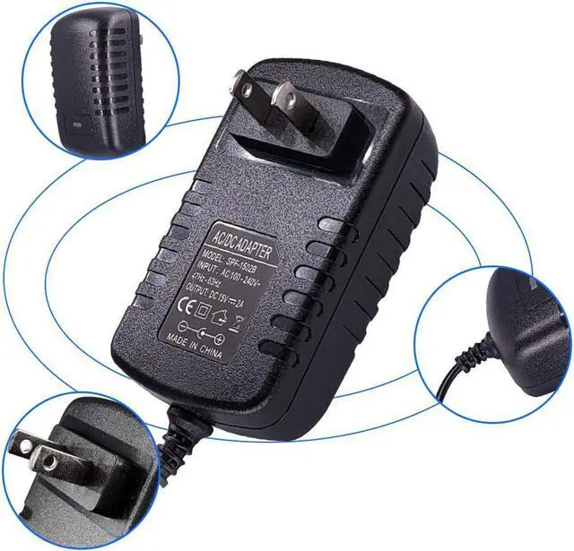 Alt view image 5 of 6 - AC Adapter 15V 2A Power Adapter Supply 15V 2A Wall Plug Power Adapter 15V 2000MA 30W Power Adapter with 5.5 x 2.1mm/2.5mm Plug