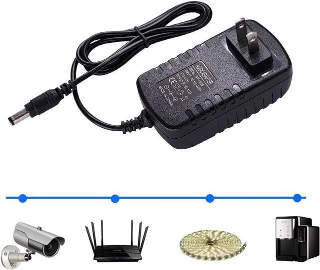 Alt view image 6 of 6 - AC Adapter 15V 2A Power Adapter Supply 15V 2A Wall Plug Power Adapter 15V 2000MA 30W Power Adapter with 5.5 x 2.1mm/2.5mm Plug