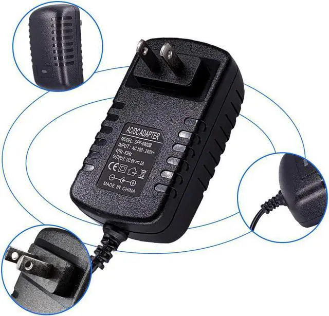 Alt view image 5 of 6 - 9 Volt 2A Power Adapter Supply 9V Power Supply 2A Transformer 9V Power Supply 18 Watt (2 Amp) LED Power Supply 2.1mm X 5.5mm Wall Plug