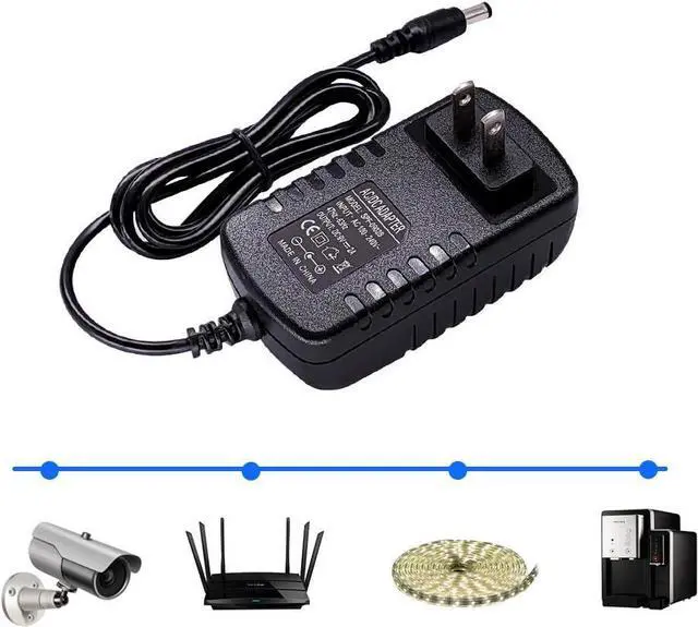 Alt view image 6 of 6 - 9 Volt 2A Power Adapter Supply 9V Power Supply 2A Transformer 9V Power Supply 18 Watt (2 Amp) LED Power Supply 2.1mm X 5.5mm Wall Plug