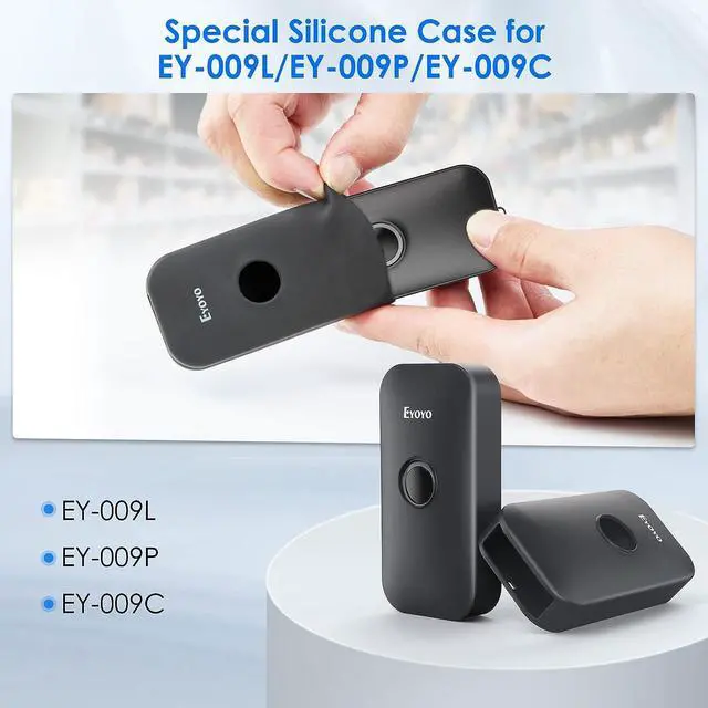 Alt view image 2 of 6 - Eyoyo Mini 1D Bluetooth Barcode Scanner Silicone Protective Case for EY-009L, EY-009C, EY-009, Soft Silicone Material, Anti-Scratch