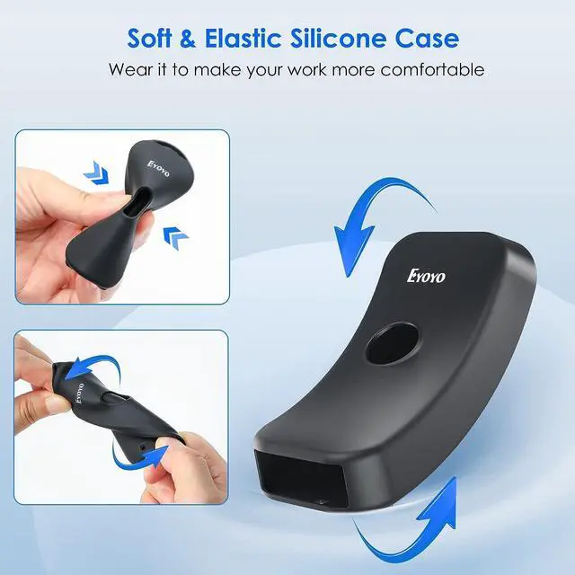 Alt view image 3 of 6 - Eyoyo Mini 1D Bluetooth Barcode Scanner Silicone Protective Case for EY-009L, EY-009C, EY-009, Soft Silicone Material, Anti-Scratch