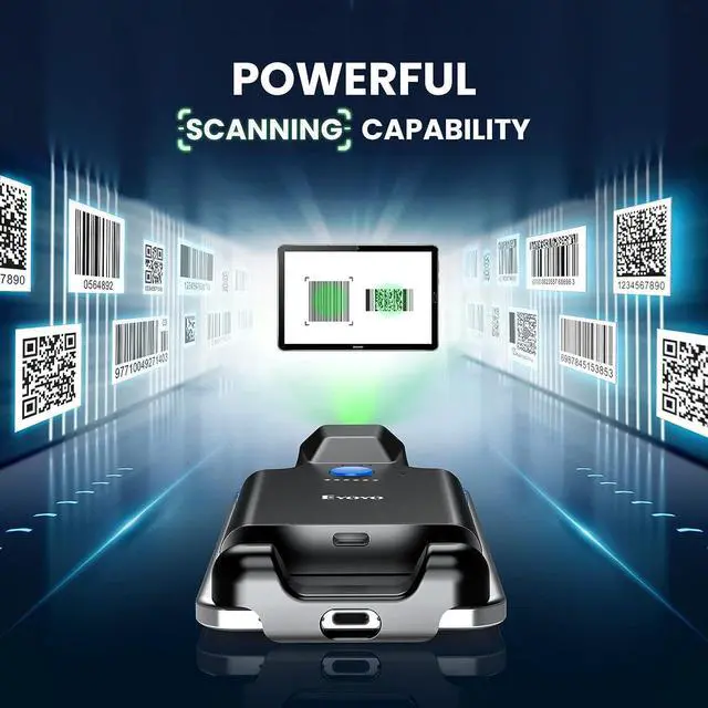 Alt view image 3 of 7 - Eyoyo Bluetooth QR Code Scanner, Back Clip Phone Barcode Scanner, Superior 1D 2D Bar Code Reader Scanning with 1600mAh Rechargeable Battery Compatible with Android, iPad, iPhone for Inventory Library