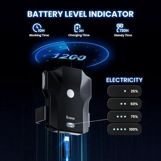 Alt view image 7 of 7 - Eyoyo Bluetooth QR Code Scanner, 2D Wireless Back Clip Phone UPC USB Barcode Scanner Reader with Battery Level Indicator Compatible with 4.7"-7.2" Android Phone, iPhone for Book Library Inventory