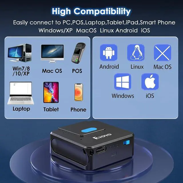 Alt view image 7 of 7 - Eyoyo Wearable Glove QR Code Scanner, 1D 2D Finger Ring Bluetooth Barcode Scanner, Left&Right Hand Wearable, Portable Wireless Book Inventory Bar Code Reader Compatible with iPhone iPad Android Tablet