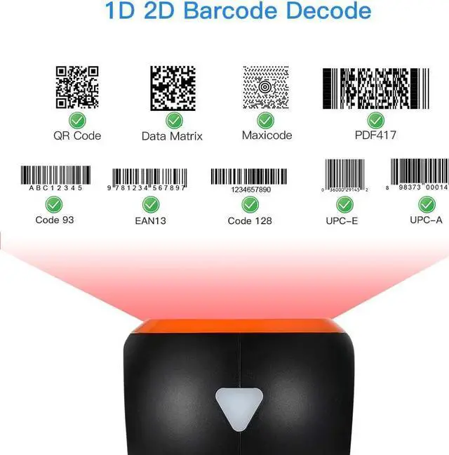 Alt view image 3 of 7 - Eyoyo Hands-Free 1D 2D Desktop Barcode Scanner, QR Barcode Reader Support Screen Scanning Platform Scanner for Warehouse, Supermarket, Retail Store, Bookstore Pos System