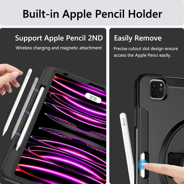 Alt view image 5 of 6 - Miesherk Case for iPad Pro 12.9 Inch 6th/5th/4th Gen,Shockproof,Black