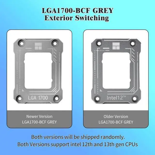 Alt view image 6 of 7 - Thermalright intel12th 13th generation LGA1700 anti-bending buckle,curved pressure plate,CPU fixing buckle,CPU stress bending correction fixer, fully fitted and fixed without trace installation (gray)