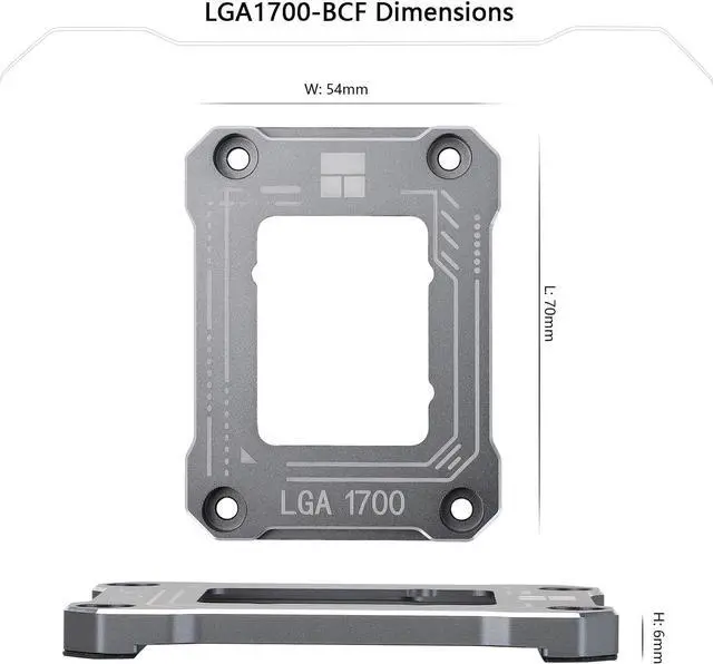 Alt view image 4 of 7 - Thermalright intel12th 13th generation LGA1700 anti-bending buckle,curved pressure plate,CPU fixing buckle,CPU stress bending correction fixer, fully fitted and fixed without trace installation (gray)