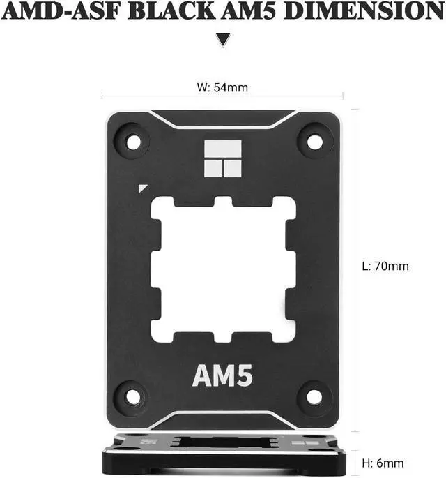 Alt view image 2 of 7 - Thermalright ASF-Black AM5 CPU Holder, Corrective Anti-Bending Fixing Frame, AM5 Full-fit Fixed Non-Marking Mounter, AM5 Anti-Bending Contact Frame, CPU Cooler Standard