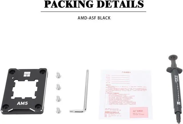 Alt view image 7 of 7 - Thermalright ASF-Black AM5 CPU Holder, Corrective Anti-Bending Fixing Frame, AM5 Full-fit Fixed Non-Marking Mounter, AM5 Anti-Bending Contact Frame, CPU Cooler Standard