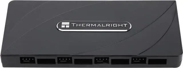 Alt view image 6 of 7 - Thermalright ARGB Fan HUB Controller Support 8 Groups of Fans, 8-Port 4 Pin PC Fan Controller, 5V-3Pin ARGB Fan Hub, Strong Paste+Magnetic Suction, SATA Power Cord(12V 4-pin RGB is not Supported)