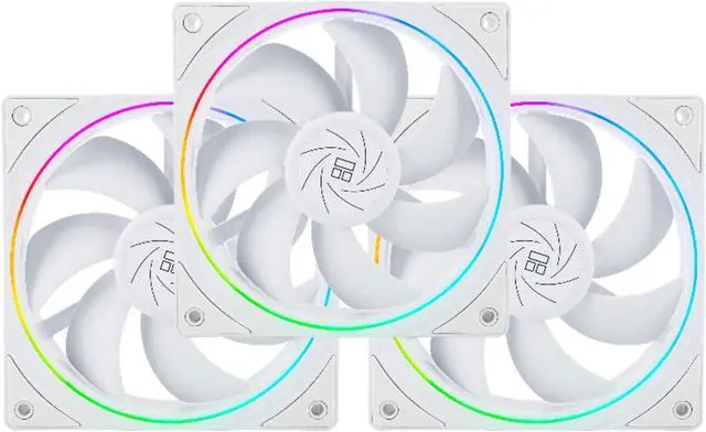 Main image of TL-S12W X3 CPU Fan 120mm Case Cooler Fan Comes with ARGB Lighting Effect,PC PWM Silent Computer Fan with 1500RPM Speed, CPU Cooling Fan White3-Pack
