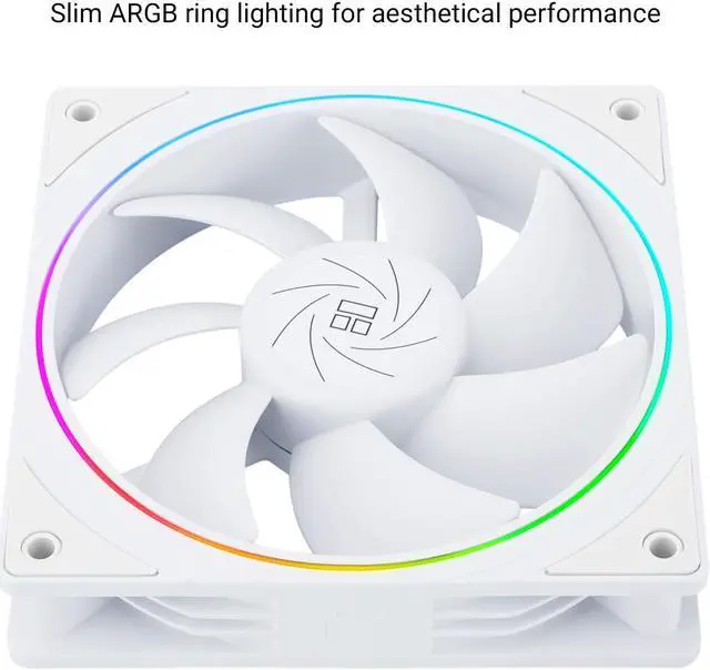 Alt view image 5 of 6 - Thermalright TL-S12W CPU Fan 120mm case Cooler Fan, ARGB 5V 3-pin and 4-pin PWM Silent Computer Fan, fine Aperture Light Effect for case CPU Liquid Cooler and CPU air Cooler, Quiet CPU Computer Fan
