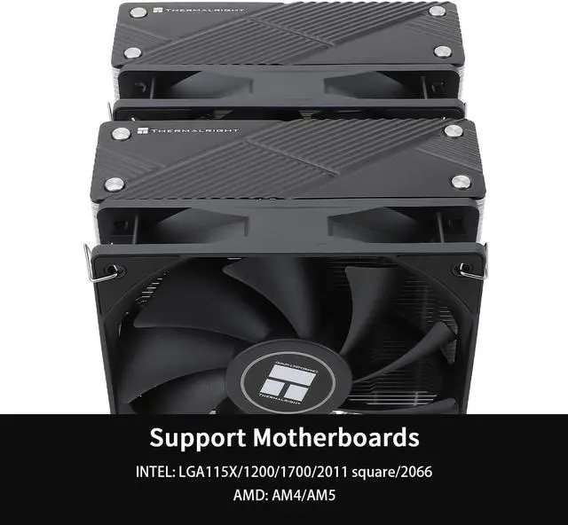 Alt view image 3 of 6 - Phantom Spirit 120 CPU Air Cooler, 7 Heat Pipes CPU Cooler,Dual 120mm TL-C12B V2 PWM Fan, AGHP 4.0 Technology,S-FDB Bearing,for AMD AM4 AM5/Intel 1700/115X/1851/1200/2011,(PS120)