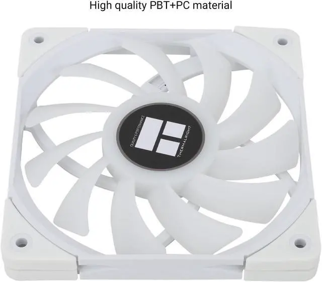 Alt view image 5 of 7 - C12015W-S CPU Fan Computer case Fan Quiet 4pin PWM ARGB PC Fan, 15mm Slimline Cooler Fan, 120mm CPU Cooling Fan(White)
