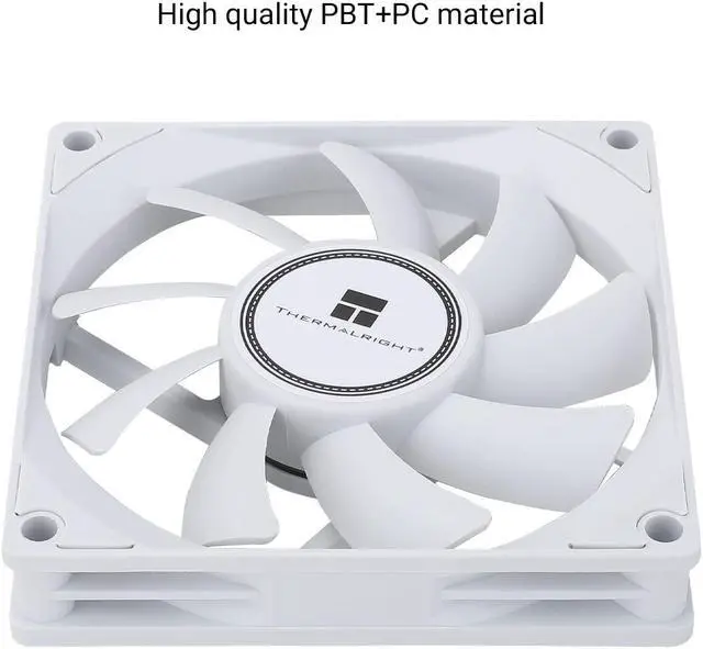 Alt view image 5 of 7 - TL-8015W CPU Cooling Fan - 80mm Slimline Computer Case Cooler, Quiet 4pin PWM, 2200RPM Speed, 15mm Slim (White)