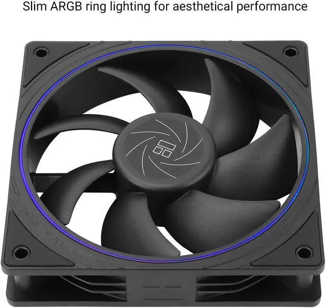 Alt view image 5 of 6 - Thermalright TL-S12 CPU Fan 120mm Case Cooler Fan Comes with ARGB Lighting Effect,PC PWM Silent Computer Fan with 1500RPM Speed, CPU Cooling Fan Black(Black,3-Pack)
