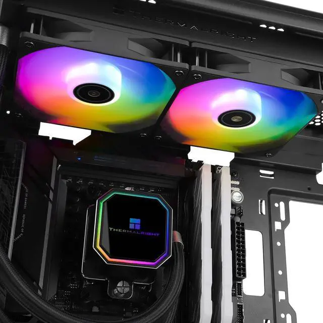 Alt view image 6 of 6 - Frozen Prism 240 Black ARGB Liquid CPU Water Cooler with 120mm ARGB PWM Fan,240 Black Cold Row Specification, Computer Water Cooler for AMD/AM4/AM5,Intel LGA1700/1150/1151/1200/1851