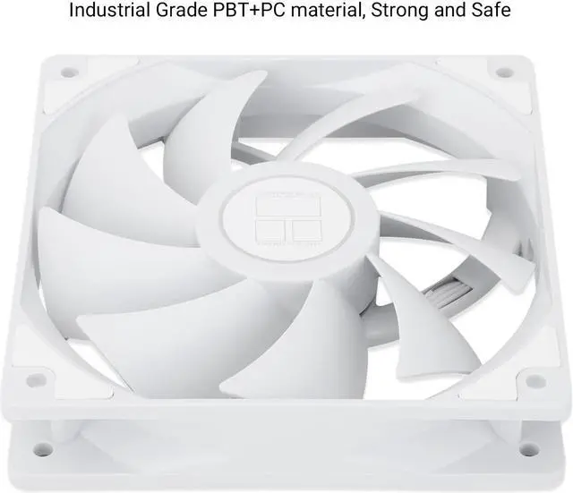 Alt view image 5 of 6 - Thermalright TL-C12CW CPU Fan 120mm Case Cooler Fan, 4Pin PWM Silent Computer Fan with S-FDB Bearing Included, up to 1550RPM Cooling Fan (White)