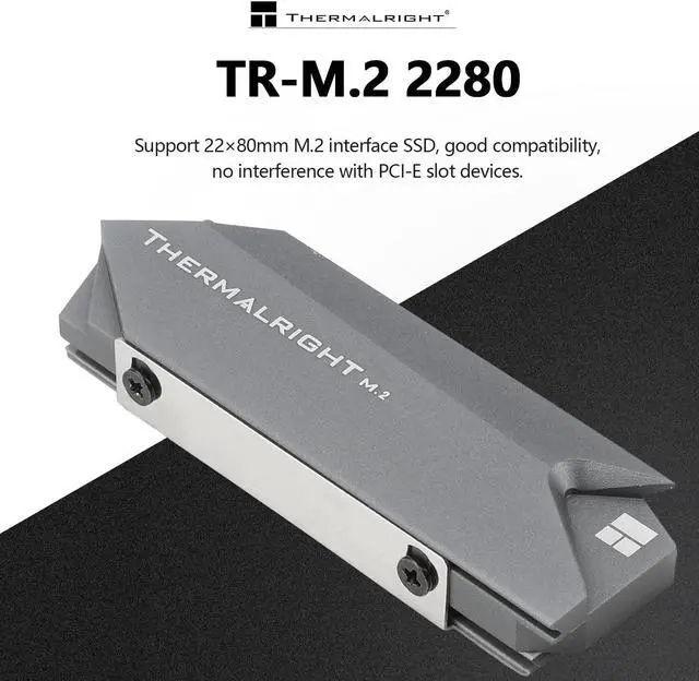 Alt view image 2 of 5 - M.2 2280 SSD Heatsink, High Performance Double Side Thermal pad,2280 SSD heatsink Cooler