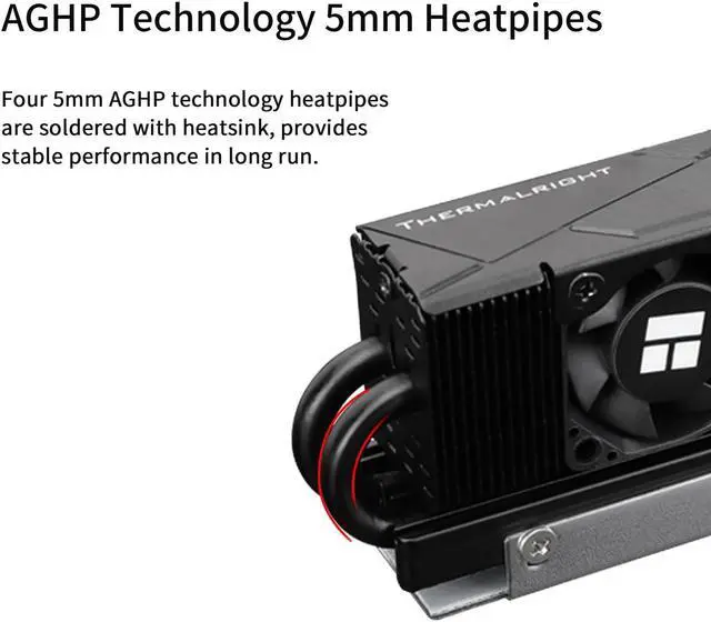 Alt view image 2 of 6 - HR10 2280 PRO Black SSD Heatsink Cooling,Double-Sided Heat Sink, with Small and High Speed PWM Fan,Thermal Silicone Pad for 2280 SSD PC and Computer,Desktop High Performance SSD Cooler