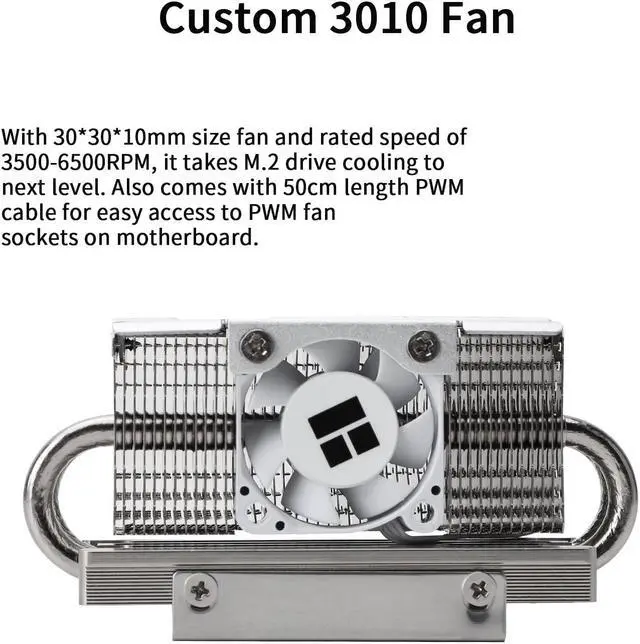 Alt view image 5 of 6 - HR10 2280 PRO SSD Cooler,2280 SSD Heatsink Cooler,Double-Sided Heat Sink,4 Heat Pipes, with Thermal Silicone Pad for 2280 SSD PC and Computer,High Performance SSD Cooler