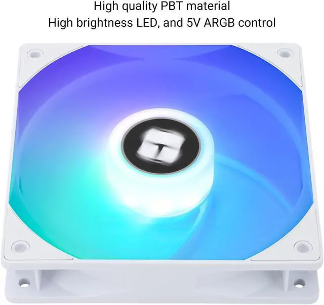 Alt view image 5 of 6 - Thermalright TL-C12RW-S V2 CPU Fan 120mm ARGB Case Cooler Fan, 4pin PWM Connector Silent Computer Fan with S-FDB Bearing Included,up to 1500RPM Cooling Fan(White ARGB)