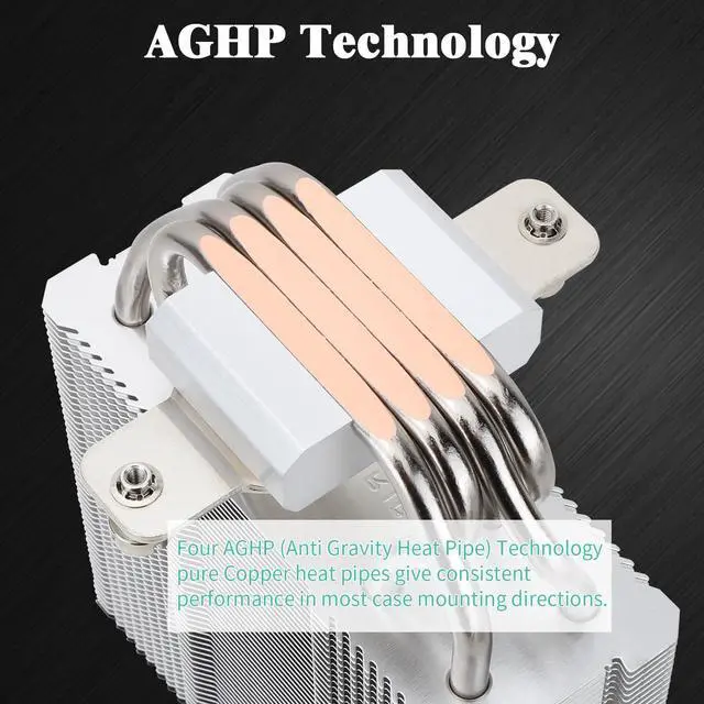 Alt view image 4 of 6 - Assassin X 120R SE V2 CPU Cooler, 4×6mm Heat Pipes, 1550RPM Speed 120mm RGB PWM Quiet Fan CPU Cooler with S-FDB Bearing, for AMD AM4 AM5/Intel 1700/1150/1151/1200/1851