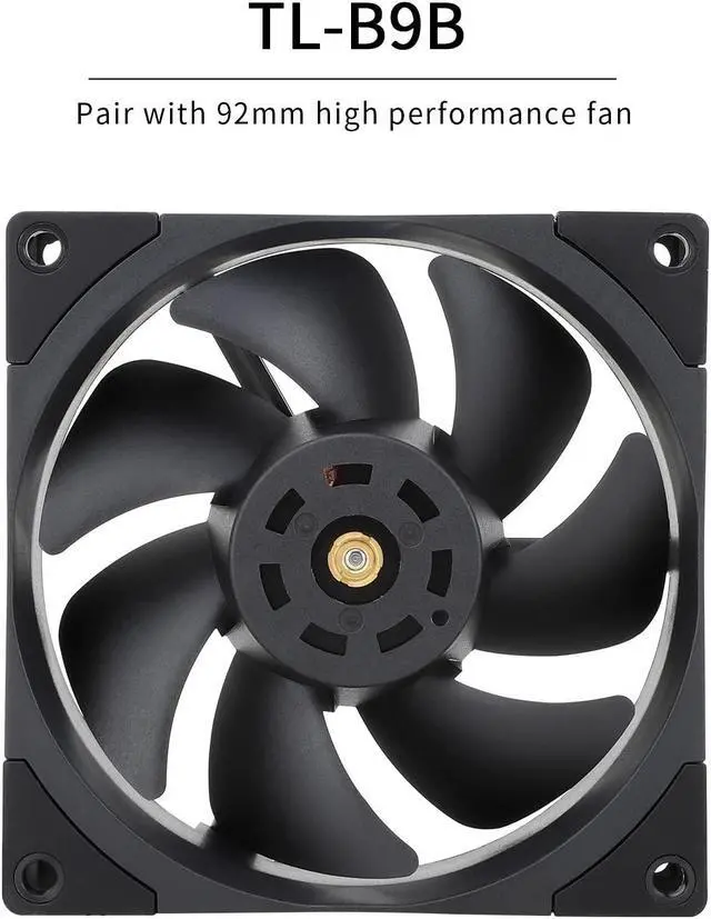 Alt view image 5 of 6 - Silver Soul 110 Black CPU Cooler Dual Towers, 5 Heat Pipes, 110MM Hight, TL-B9B PWM Fan, Aluminium Heatsink Cover, AGHP Technology, for AMD AM4 AM5/Intel 1700/1150/1151/1200/2011