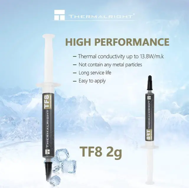 Alt view image 2 of 6 - Thermalright TF8 2g High Performance Thermal Paste 12.8W/m.k, High Performance Thermal Paste for Processor/CPU/GPU/IC/All Coolers, -2 Gramswith a Spatula Tool(TF8 2g)