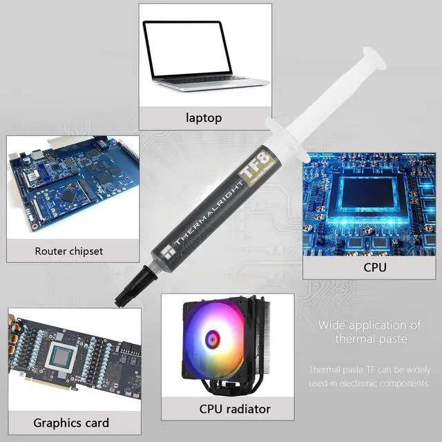 Alt view image 4 of 6 - Thermalright TF8 2g High Performance Thermal Paste 12.8W/m.k, High Performance Thermal Paste for Processor/CPU/GPU/IC/All Coolers, -2 Gramswith a Spatula Tool(TF8 2g)