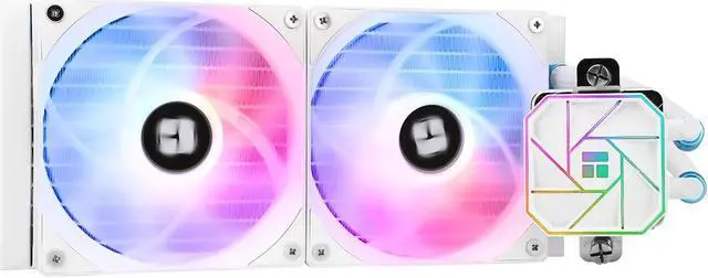 Main image of Aqua Elite 240 White V3 Water Cooling CPU Cooler, Double PWM ARGB Fans with S-FDB Bearings,Efficient PWM Controlled Pump,for AMD/AM4/AM5, Intel LGA1150/1151/1200/1700/1851