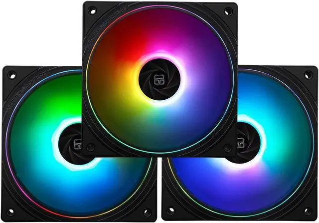 Main image of TL-S12-S X3 CPU Fan 120mm ARGB Case Cooler Fan Comes with ARGB Lighting Effect,PC PWM Silent Computer Fan with 1500RPM Speed, CPU Cooling Fan Black(TL-S12-S X3)