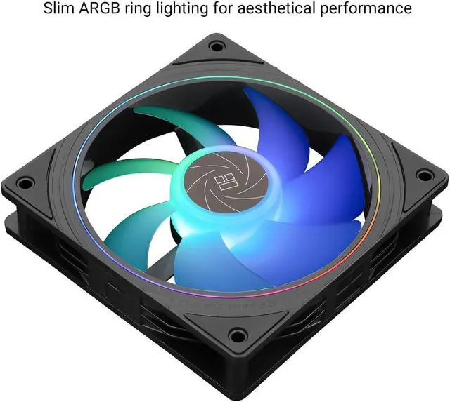 Alt view image 5 of 7 - TL-S12-S X3 CPU Fan 120mm ARGB Case Cooler Fan Comes with ARGB Lighting Effect,PC PWM Silent Computer Fan with 1500RPM Speed, CPU Cooling Fan Black(TL-S12-S X3)