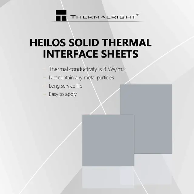 Alt view image 2 of 5 - Thermalright Heilos Solid State Thermally Conductive Silicone Grease Sheet for CPU/GPU, Non-Conductive,Desktop/Laptops General Purpose,Solid Thermal Interface Sheet for AMD Specific(40×40×0.2mm)