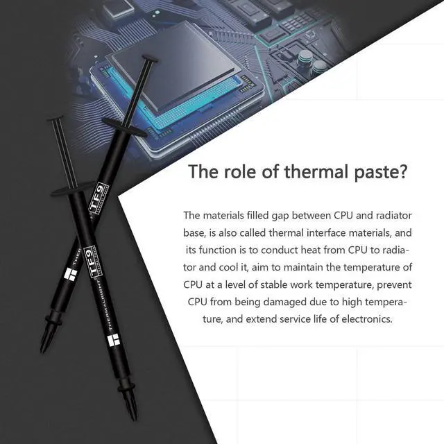 Alt view image 3 of 6 - TF9 1.5g Thermal Grease,The High Performance Thermal Paste for Cooling All Processors, Heat Sink Paste High Durability 1.5W/m. Graphics Cards and Heat Sinks in Computers and Consoles